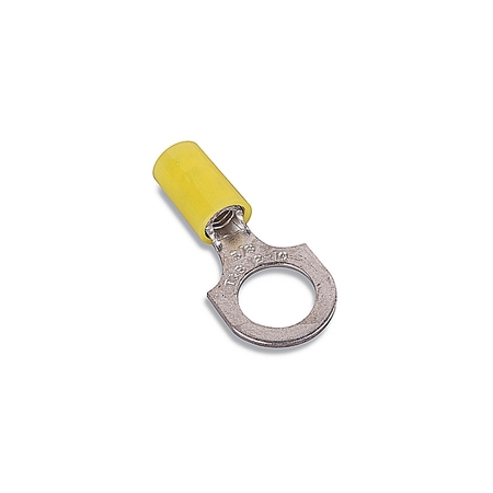 ABB INSTALLATION PRODUCTS RING TERMINAL, #12-#10 AWG, 1"L, 0.37"W, YELLOW, #8 BOLT RC10-8